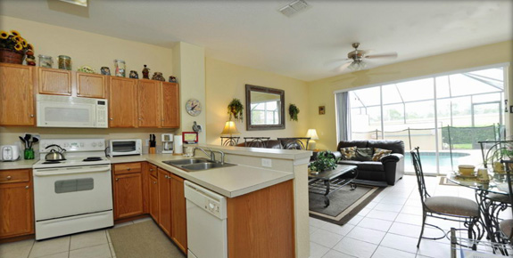 The spacious interior of a townhome at Windsor Hills, Orlando