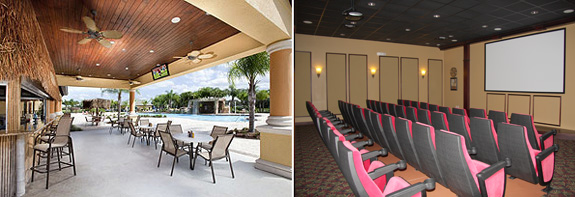 Tiki Bar and cinema at Paradise Palms Resort, Orlando