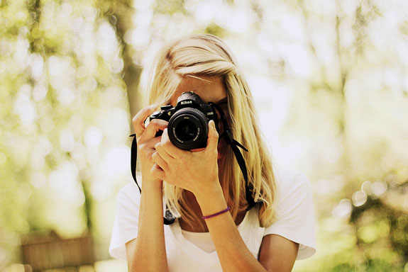 Girl taking a photo