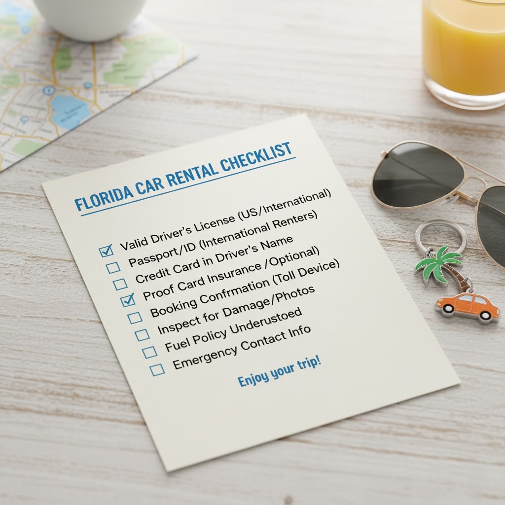 Florida Car Hire Check List Florida Car Hire Check List