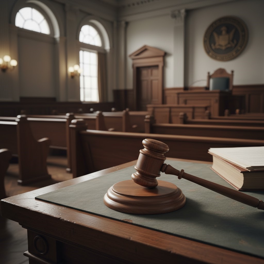 Judges Gable in Court Room Judges Gable in Court Room