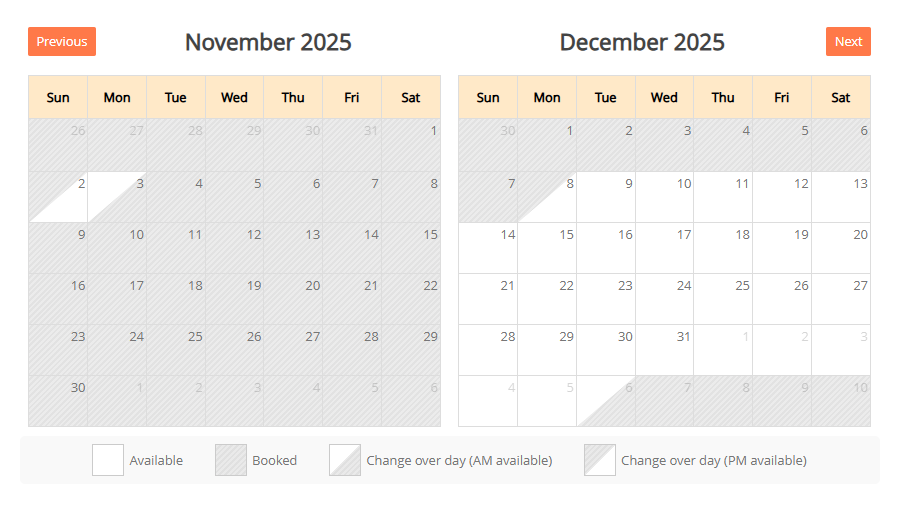 Direct Villas Florida availability calendar
