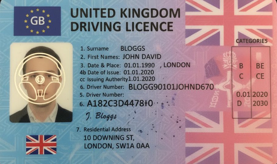 U.K Drivers License
