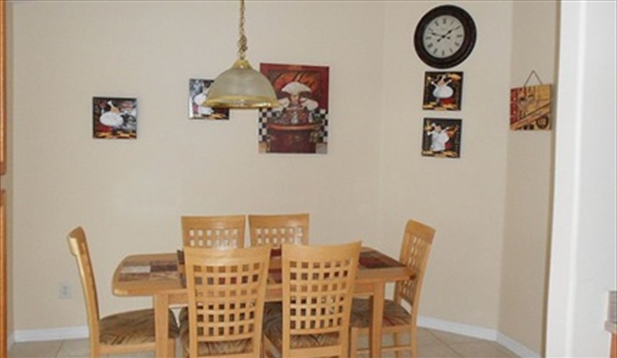 Breakfast nook with additional seating. Disney on Your Doorstep in Indian Creek, Kissimmee, Orlando