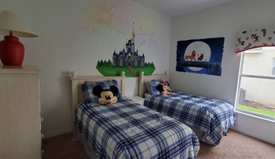 Downstairs bedroom - with original Disney art!. *Villamagic* in The Sanctuary At Westhaven, Davenport, Orlando