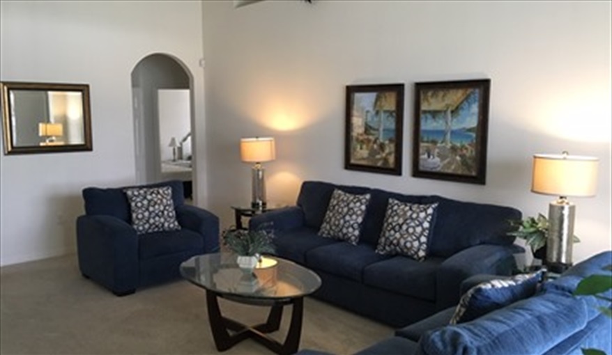 Family Room. Tower Lake Vista - unoverlooked pool villa in Calabay Parc at Tower Lake, Haines City, Orlando