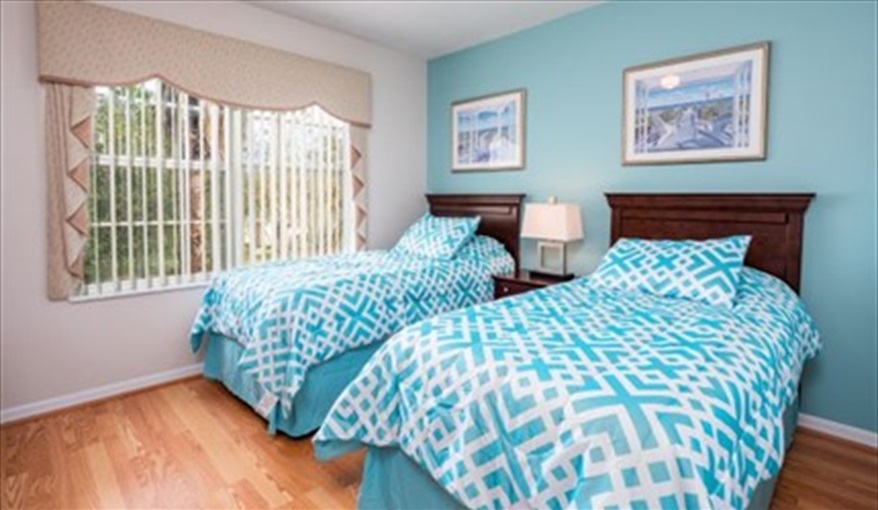Twin Bedroom 
first floor. Brown's Villa in Cumbrian Lakes, Kissimmee, Orlando
