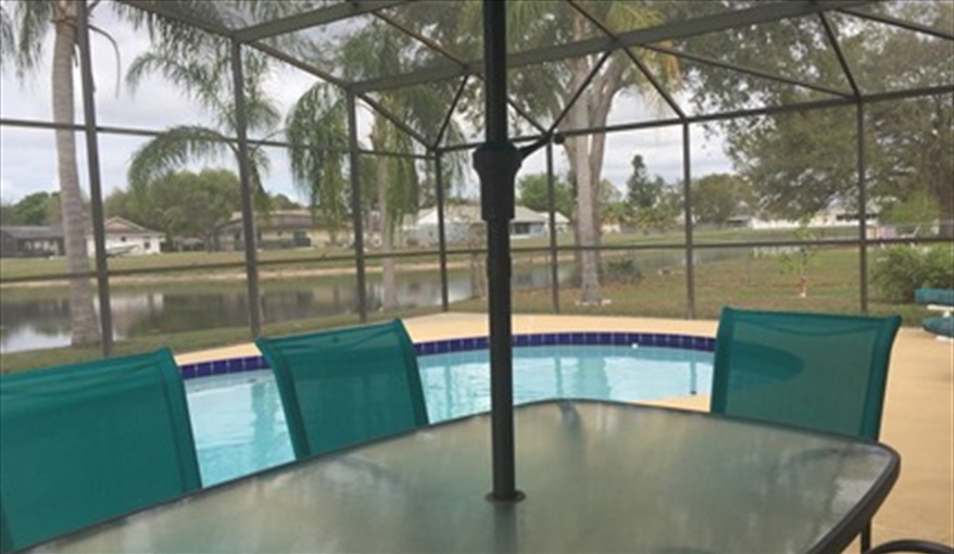 South facing pool overlooking lake. FLORIDA HOME in Pine Chase Estates, St Cloud, Gulf Coast