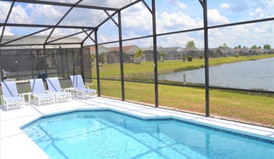 Pool and Lake - what could be better?. Waterside in Eagle Pointe, Kissimmee, Orlando