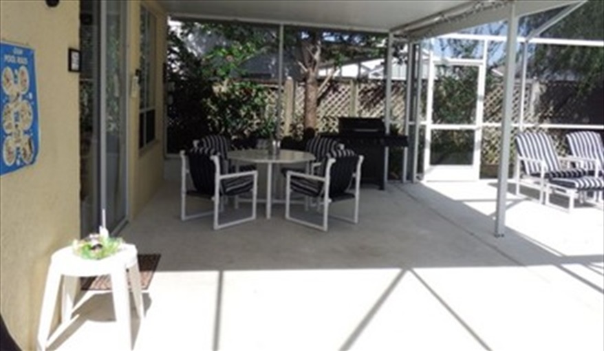 patio dinning in the shade. My Florida House  in Esprit, Davenport, Orlando