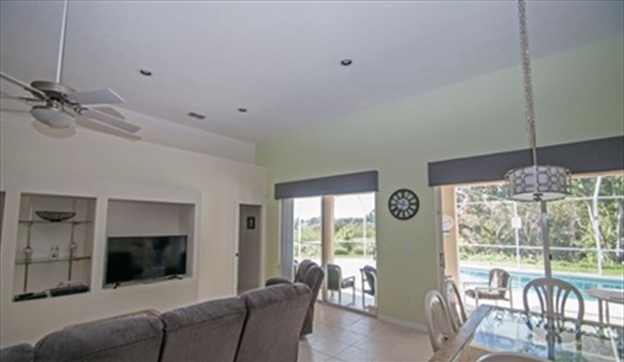 Views Out Over The Pool From Inside.. Hills Bay Hideaway in Bridgewater Crossing, Davenport, Orlando