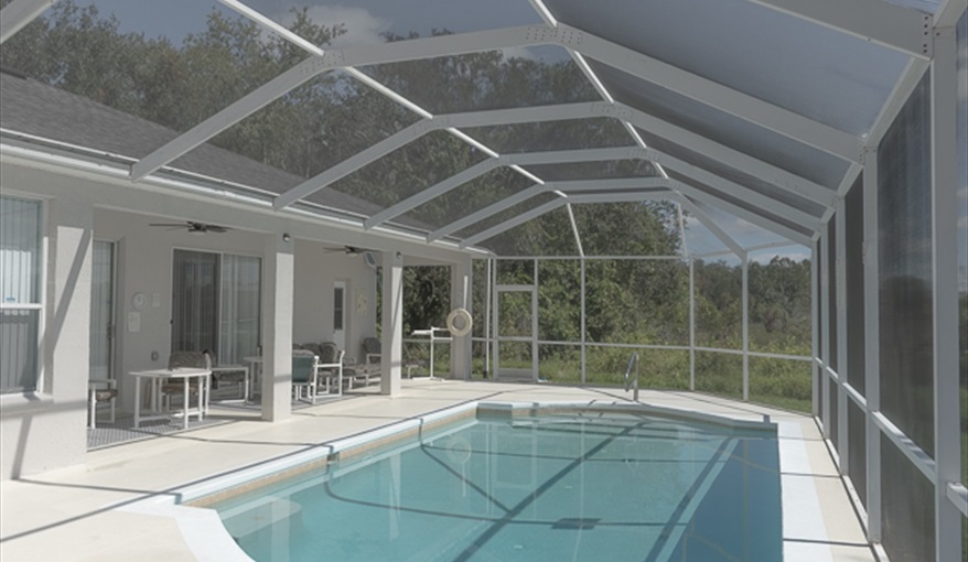 The Covered Lanai With Dual Fans & Seating.. Hills Bay Hideaway in Bridgewater Crossing, Davenport, Orlando
