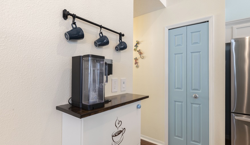 Dedicated coffee station —start your mornings the easy way.. For the Best Disney Vacation-Tropical Paradise Villa in Emerald Island Resort, Kissimmee, Orlando