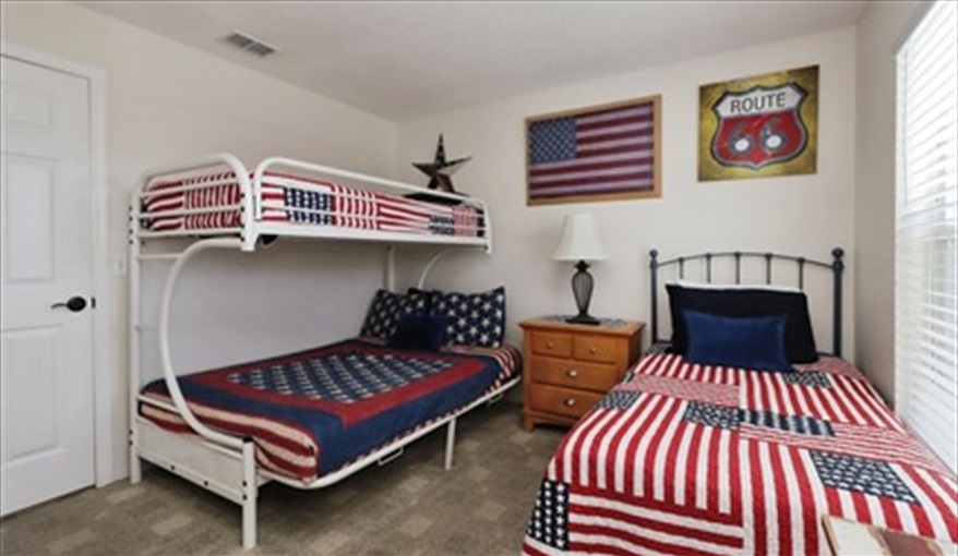 Twin room with view of pool and garden . . .. KissimmeeDisneyVilla in Indian Point, Kissimmee, Orlando