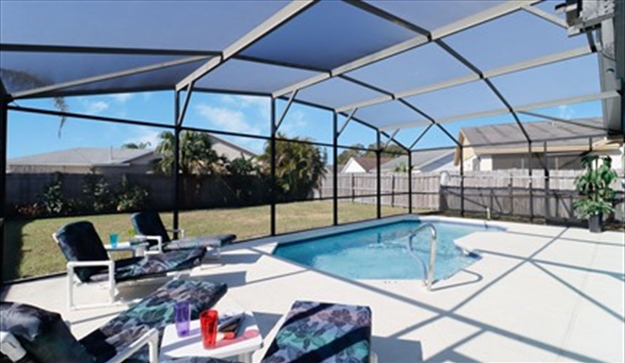 Pool and deck. KissimmeeDisneyVilla in Indian Point, Kissimmee, Orlando