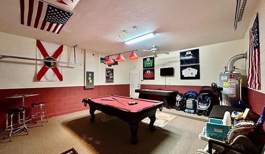 Games Room. Watersong Villa Florida. 6 Bedrooms 5.5 Bathrooms with 4 en-suite. Conservation Views. Pool & Spa.  in Watersong, Davenport, Orlando