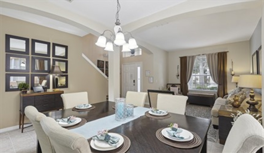 Dining Area. Watersong Villa Florida. 6 Bedrooms 5.5 Bathrooms with 4 en-suite. Conservation Views. Pool & Spa.  in Watersong, Davenport, Orlando