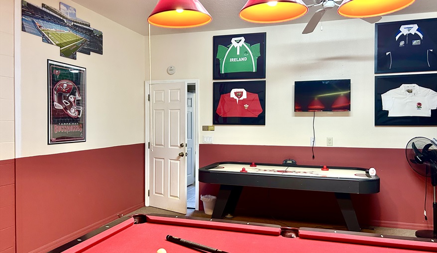 Games Room. Watersong Villa Florida. 6 Bedrooms 5.5 Bathrooms with 4 en-suite. Conservation Views. Pool & Spa.  in Watersong, Davenport, Orlando