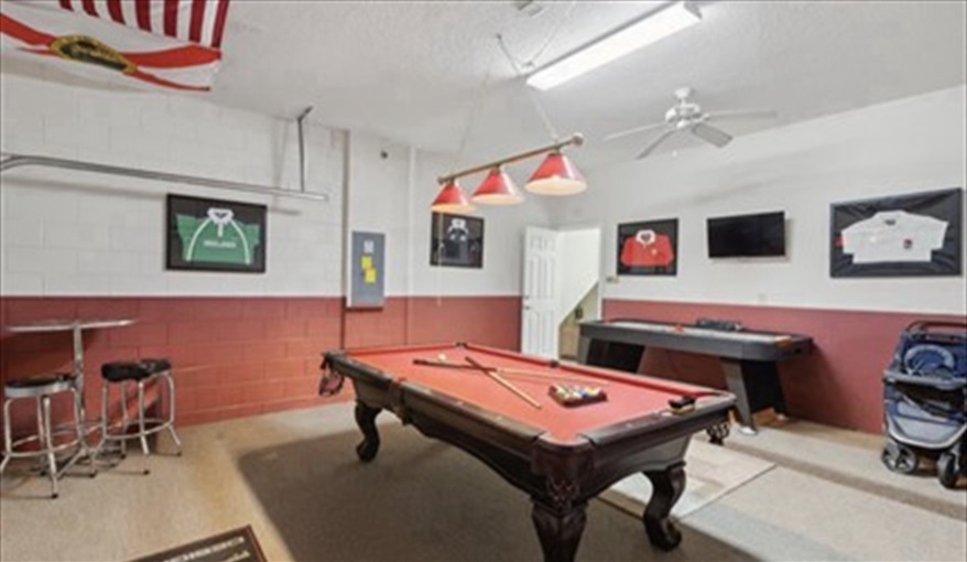 Games Room. Watersong Villa Florida. 6 Bedrooms 5.5 Bathrooms with 4 en-suite. Conservation Views. Pool & Spa.  in Watersong, Davenport, Orlando