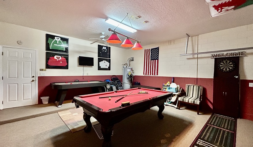 Games Room. Watersong Villa Florida. 6 Bedrooms 5.5 Bathrooms with 4 en-suite. Conservation Views. Pool & Spa.  in Watersong, Davenport, Orlando