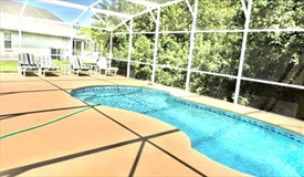 Your private  pool over looking a Conservation area. Ref 80.Stunning Villa with private pool. Near Disney, Eagle Point in Eagle Pointe, Kissimmee, Orlando