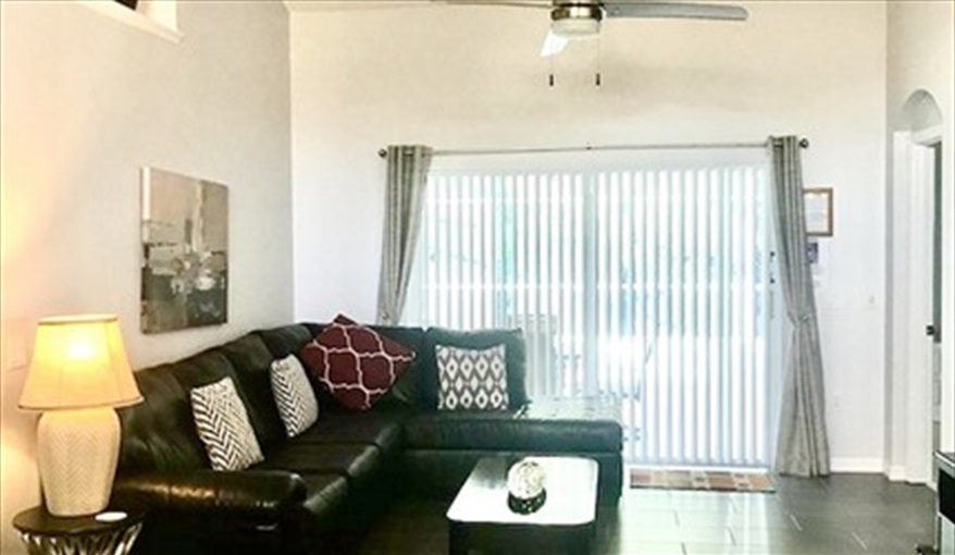 Your sitting room overlooks your private pool. Ref 80.Stunning Villa with private pool. Near Disney, Eagle Point in Eagle Pointe, Kissimmee, Orlando