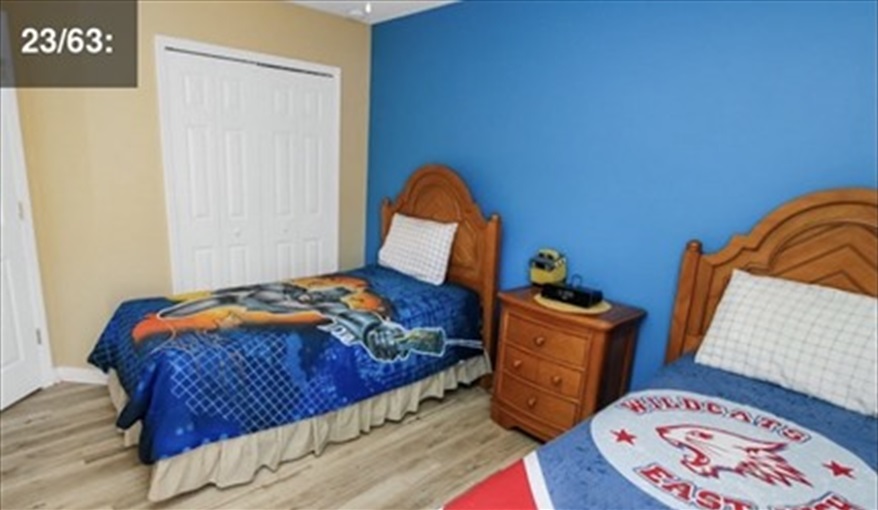 UPPER FLOOR: Bedroom 5 Twin Bedroom. Ref 701BV. Villa at Bella Vida with own South facing pool., Games room & near to Disney in Bellavida Resort, Kissimmee, Orlando