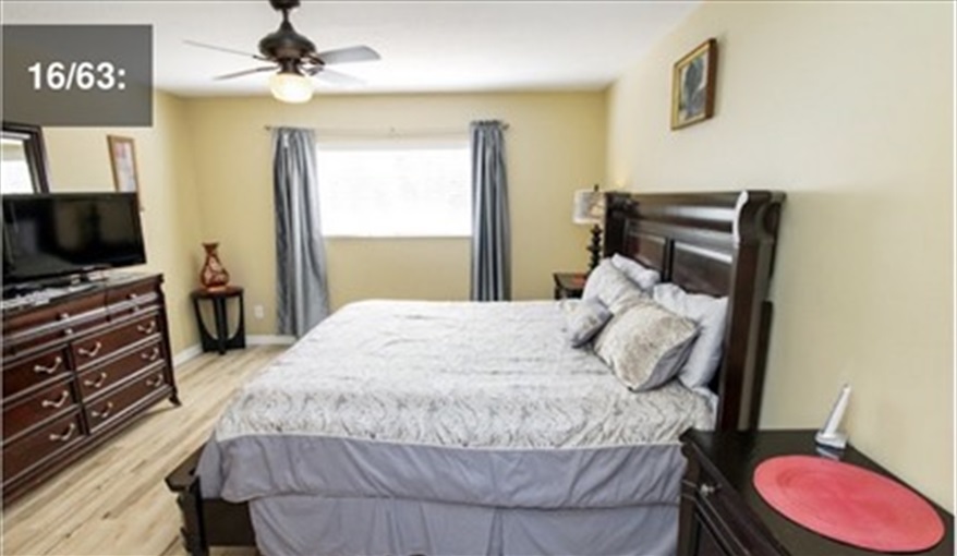 UPPER FLOOR: Bedroom 3: Master bedroom with king bed and TV. Ceiling fan. Ref 701BV. Villa at Bella Vida with own South facing pool., Games room & near to Disney in Bellavida Resort, Kissimmee, Orlando