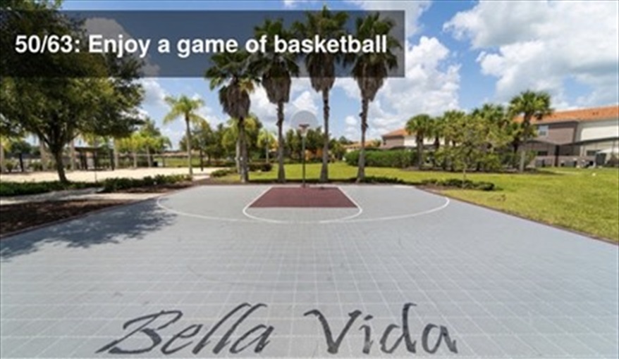Resort Basketball court. Ref 701BV. Villa at Bella Vida with own South facing pool., Games room & near to Disney in Bellavida Resort, Kissimmee, Orlando