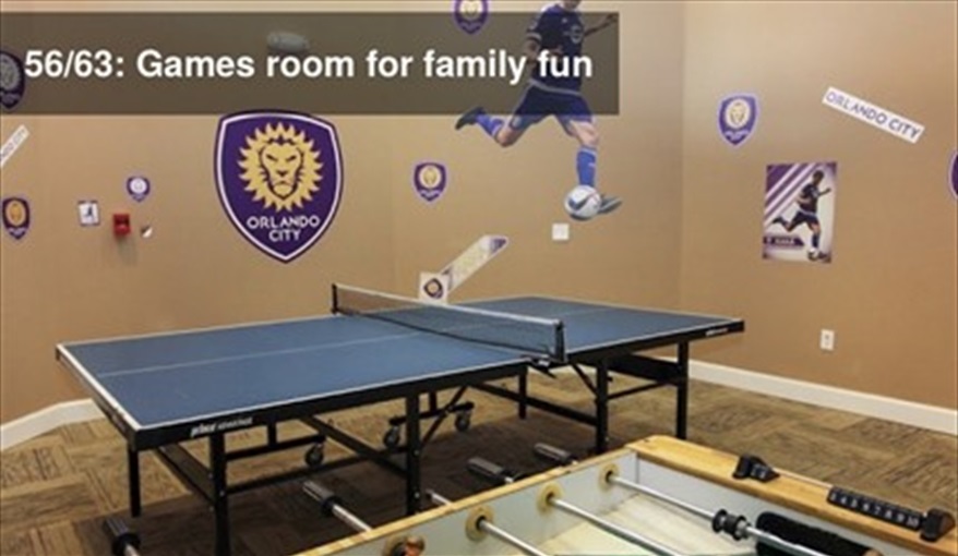 Resort games room. Ref 701BV. Villa at Bella Vida with own South facing pool., Games room & near to Disney in Bellavida Resort, Kissimmee, Orlando