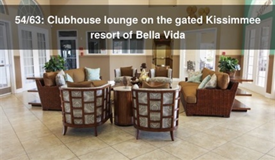 Clubhouse lounge. Ref 701BV. Villa at Bella Vida with own South facing pool., Games room & near to Disney in Bellavida Resort, Kissimmee, Orlando