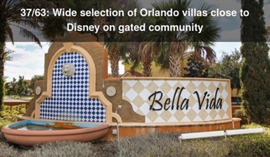 Welcome to Bella Vida, secure, gated community. Ref 701BV. Villa at Bella Vida with own South facing pool., Games room & near to Disney in Bellavida Resort, Kissimmee, Orlando