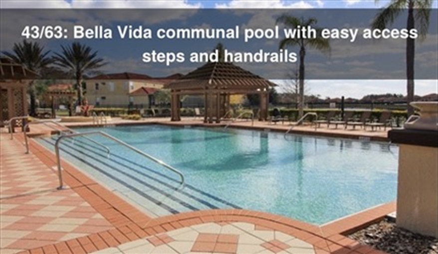 Resort pool. Ref 701BV. Villa at Bella Vida with own South facing pool., Games room & near to Disney in Bellavida Resort, Kissimmee, Orlando