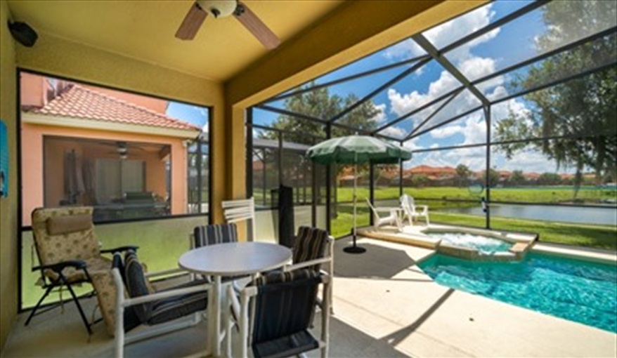 Imagine al fresco dining by your own pool. Ref 704BV Stunning Villa at Bella Vida Resort near Disney. in Bellavida Resort, Kissimmee, Orlando