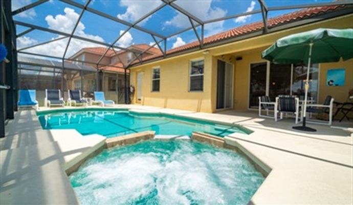 Your private pool and spa. Ref 704BV Stunning Villa at Bella Vida Resort near Disney. in Bellavida Resort, Kissimmee, Orlando