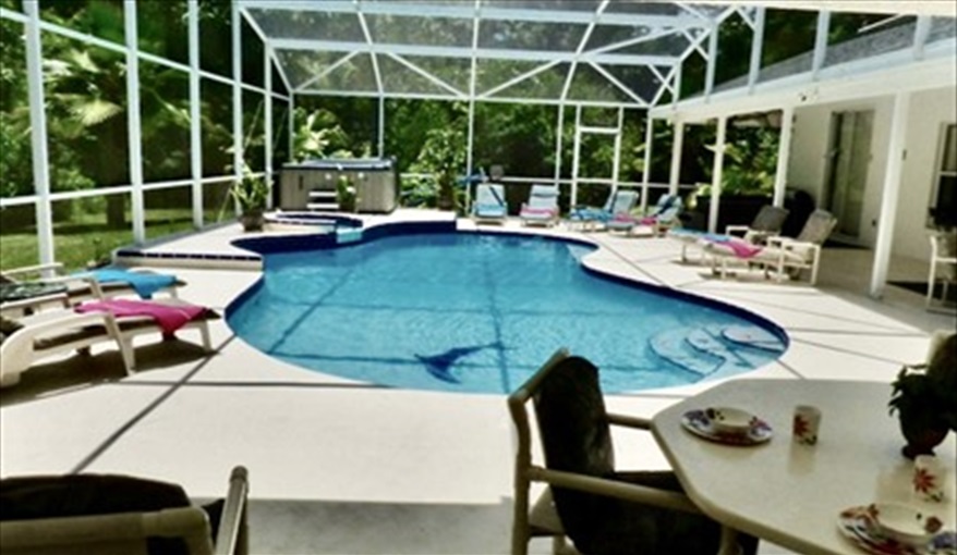Oversized secluded south facing pool & deck offers complete privacy. Doral Woods Secluded Florida Villa Updated June 2023 in Doral Woods, Kissimmee, Orlando