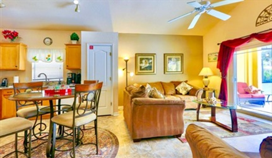 Fully open plan on the lower level. Ref 114. Modern family villa own pool, near Disney. Silver Creek in Silver Creek, Clermont, Orlando