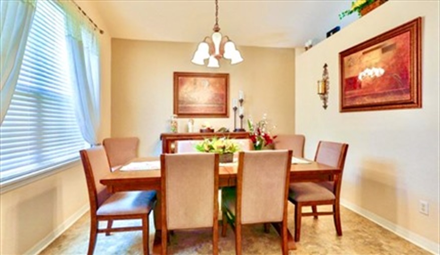 A more formal dining space. Ref 114. Modern family villa own pool, near Disney. Silver Creek in Silver Creek, Clermont, Orlando