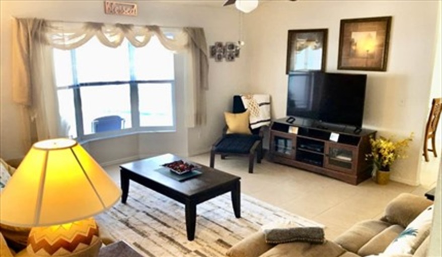 TV and entertainment equipment available in the living area. Ref 993PF. Family home, free BBQ. Near Disney. Pet friendly in Lindfields, Kissimmee, Orlando