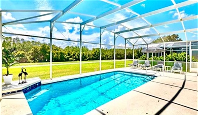 Your private pool . Ref 89. Stunning Villa on Highlands Reserve golf course in Highlands Reserve, Davenport, Orlando