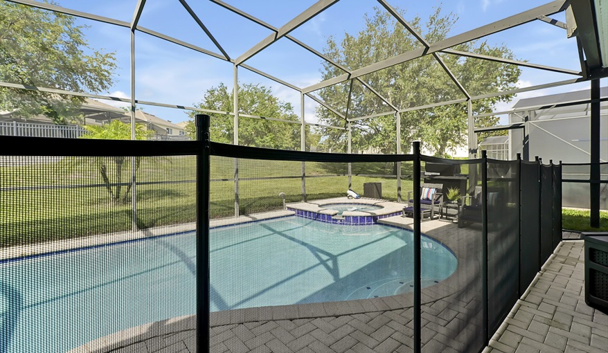 Pool Fencing to keep little ones safe. Sunshine Villa at Windsor Hills  in Windsor Hills Resort, Kissimmee, Orlando