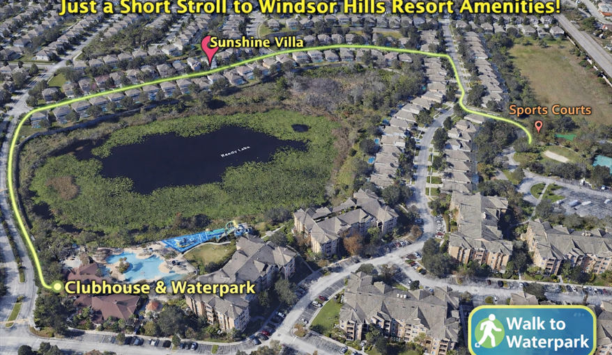 Just a Short Stroll to Windsor Hills Resort Amenities!. Sunshine Villa at Windsor Hills  in Windsor Hills Resort, Kissimmee, Orlando