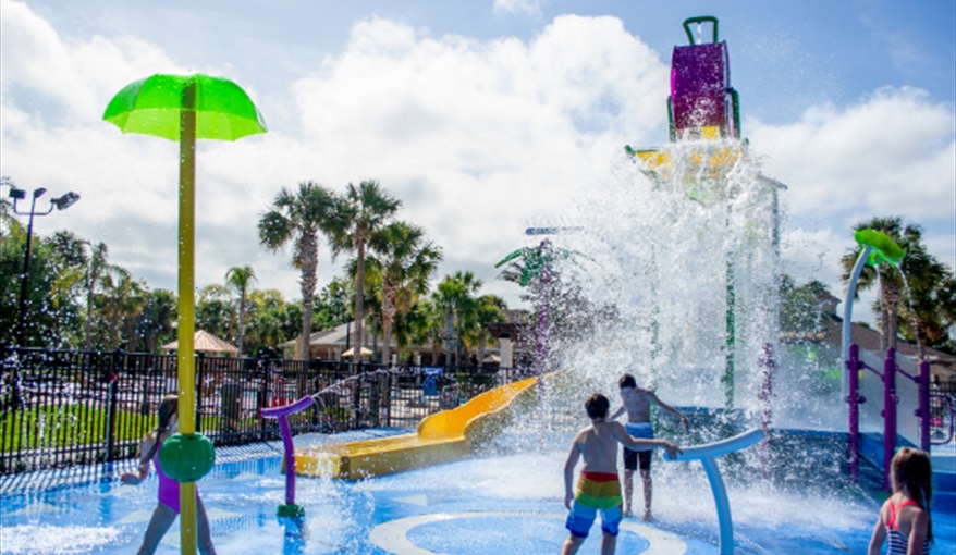 Splash Pad. Sunshine Villa at Windsor Hills  in Windsor Hills Resort, Kissimmee, Orlando