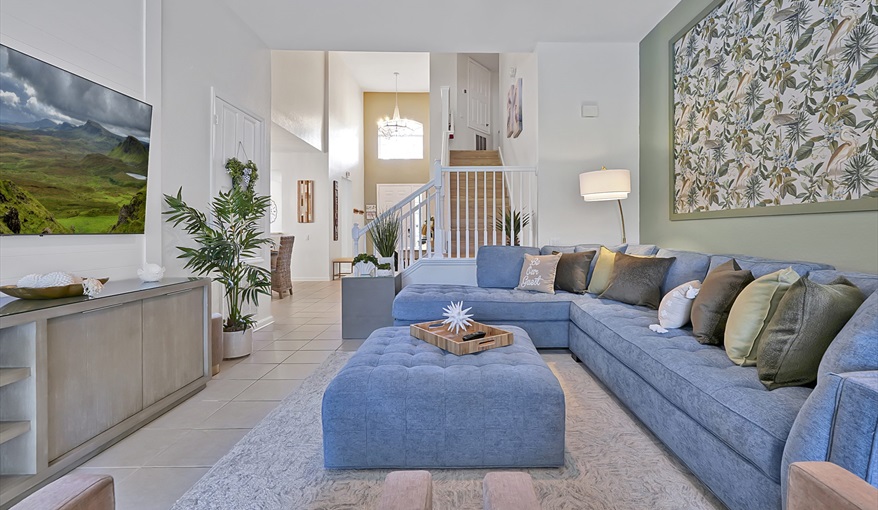 Living Room. Sunshine Villa at Windsor Hills  in Windsor Hills Resort, Kissimmee, Orlando