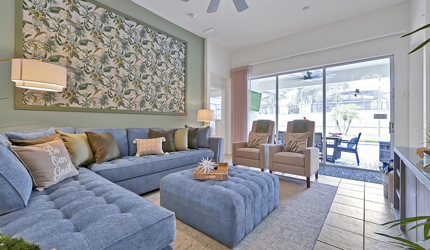 Living Room. Sunshine Villa at Windsor Hills  in Windsor Hills Resort, Kissimmee, Orlando