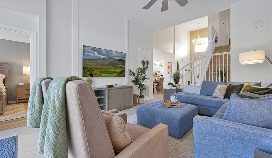 Living Room. Sunshine Villa at Windsor Hills  in Windsor Hills Resort, Kissimmee, Orlando