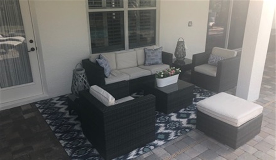 Lanai. The Villa Watersong, Platinum Executive Home in Watersong, Davenport, Orlando