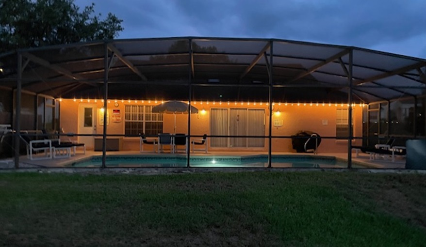 Rear of villa at Dusk. Ourfloridadream at Sunridge Woods, Davenport in Sunridge Woods, Davenport, Orlando