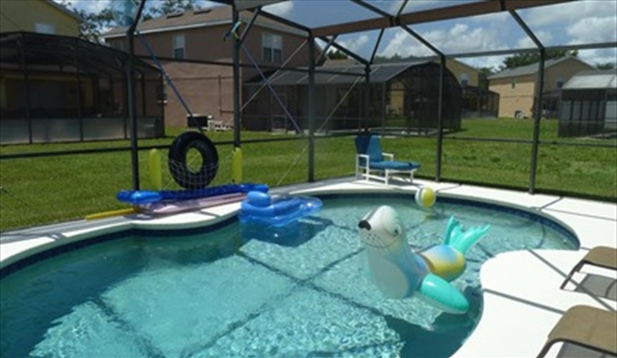 Pool. Pluto's Palace Florida Villa in Sandy Ridge, Davenport, Orlando