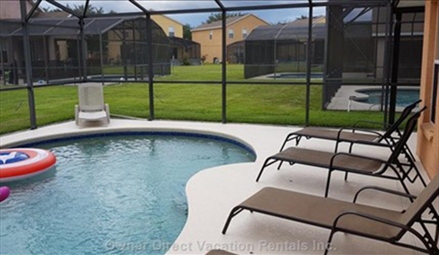 Pool. Pluto's Palace Florida Villa in Sandy Ridge, Davenport, Orlando